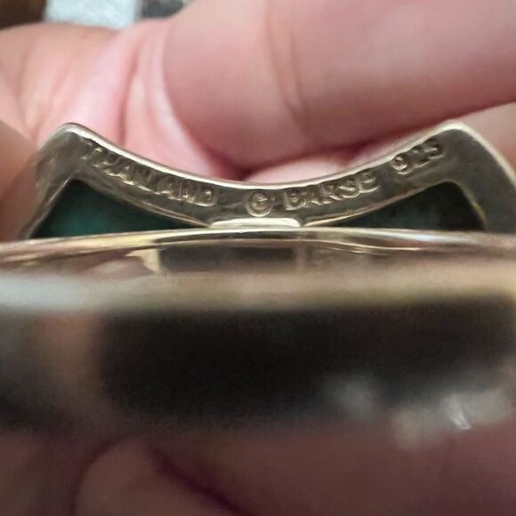 Sterling Silver 925 Women’s BARSE Turquoise Ring Sz 8 Bow Bar Shape 6g - Picture 5 of 5